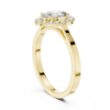 Picture of Celestial Glow - 0.70 Carat Oval & Round Diamond Ring ( 1 CTW Diamonds)