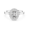 Picture of Celestial Glow - 0.70 Carat Oval & Round Diamond Ring ( 1 CTW Diamonds)