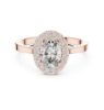 Picture of Celestial Glow - 0.70 Carat Oval & Round Diamond Ring ( 1 CTW Diamonds)