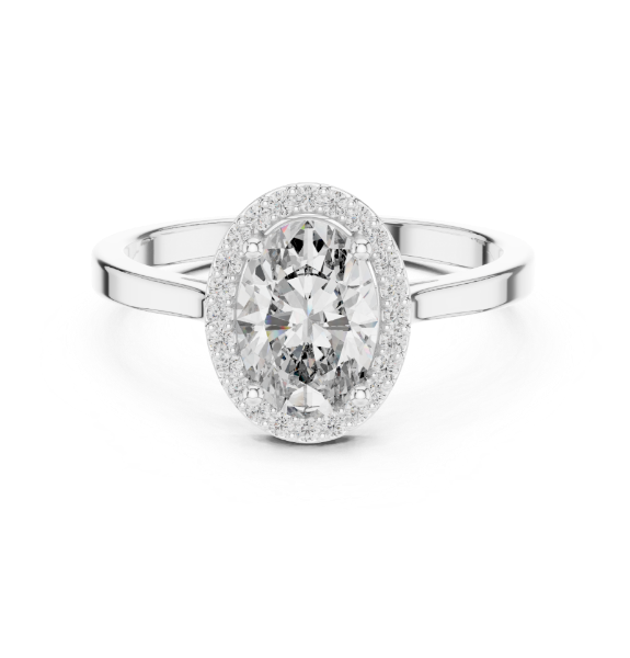 Picture of Radiant Embrace - 0.70 CT Oval With Round Diamond Halo (0.80 CTW Diamonds)