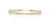 Picture of Golden Halo – 3.80 Carat Oval & Round Diamond Halo Tennis Bracelet