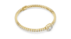 Picture of Golden Halo – 3.80 Carat Oval & Round Diamond Halo Tennis Bracelet