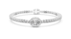 Picture of Golden Halo – 3.80 Carat Oval & Round Diamond Halo Tennis Bracelet