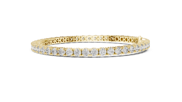 Picture of Golden Radiance – 6.40 Carat Round Diamond Tennis Bracelet