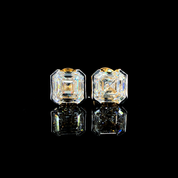 Picture of Timeless Radiance – 8 Carat Asscher Cut Diamond Stud Earrings