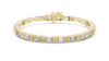 Picture of Regal Shine: 9 Carat Emerald Cut Diamond Bracelet