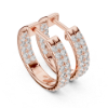 Picture of Double Row Glow – 0.70 Carat Round Diamond Hoop Earrings