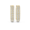 Picture of Double Row Glow – 0.70 Carat Round Diamond Hoop Earrings