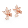 Picture of Flora Radiance – 1.35 Carat Marquise, Pear & Round Diamond Earrings