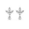 Picture of Flora Radiance – 1.35 Carat Marquise, Pear & Round Diamond Earrings