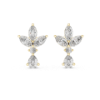 Picture of Flora Radiance – 1.35 Carat Marquise, Pear & Round Diamond Earrings