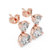 Picture of Eternal Drops – 3 Carat Round Diamond Earrings