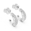Picture of Radiant Hoops – Round Diamond Earrings