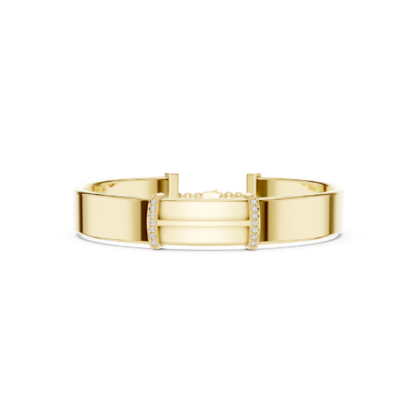Picture of Regal Crest – Round Diamond Gold Bracelet
