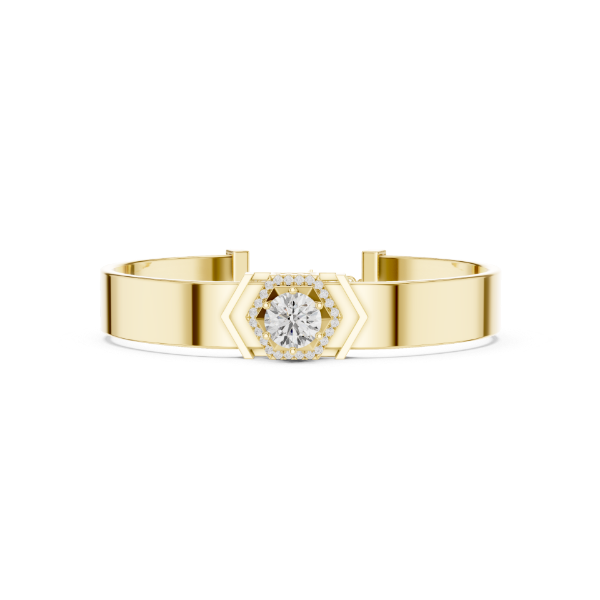Picture of Hexagon Halo - 1.75 Carat Round Diamond Bracelet.