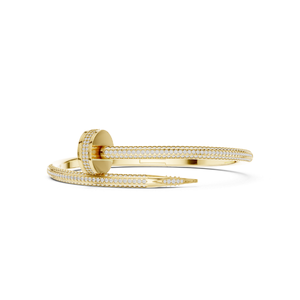 Picture of Bold Twist – 3.10 Carat Diamond Nail Bracelet