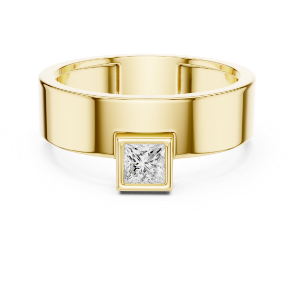 Picture of Noble Square – Princess Solitaire Diamond Band