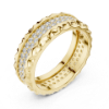 Picture of The Pavé Texture Band - 0.90 Carat Round Diamond Ring