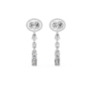 Picture of The Oval Halo Cascade - 3.30 Carat Mixed Diamond Drop Earrings