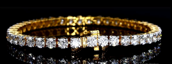 Picture of Tennis Bracelet with 10.50 Carats of Round Cut Diamonds.