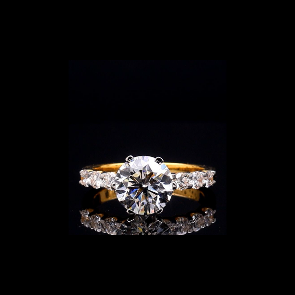 Picture of 3.10 Carat Solitaire Round Diamond Ring.