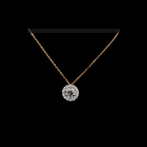 Picture of 1.50 Carat Round Solitaire Halo Pendant (without chain)