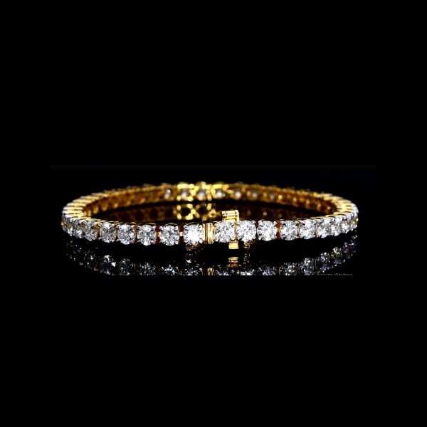 Picture of Tennis Bracelet with 10.50 Carats of Round Cut Diamonds.